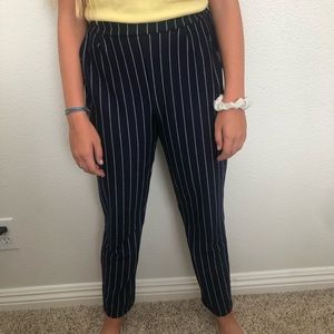 light stretchy pin striped pants